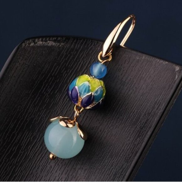 Natural Aventurine Earrings - Picture 7 of 7